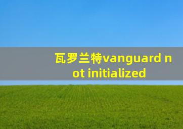 瓦罗兰特vanguard not initialized